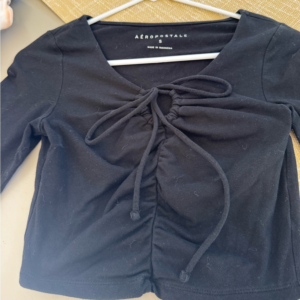 Aeropostale Black Cropped Top